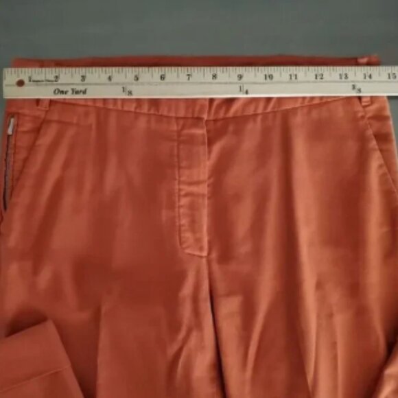 Jil Sander Cuffed Straight Leg Trouser Pants Orange EU 34 US 4 - Picture 2 of 8
